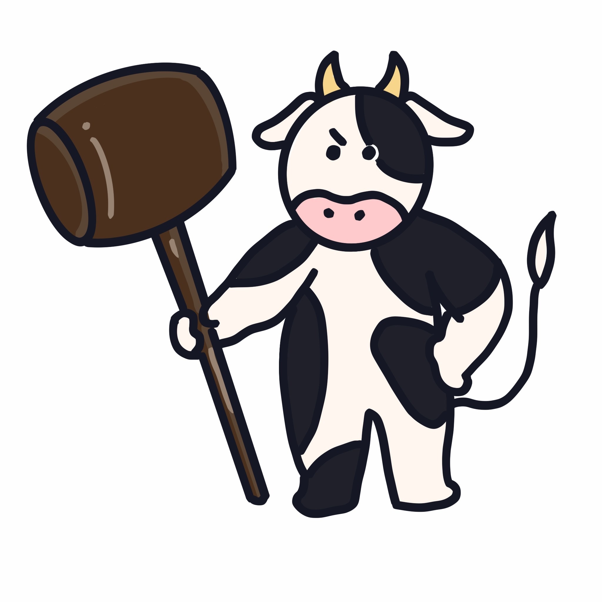ウシのキャラクターイラスト