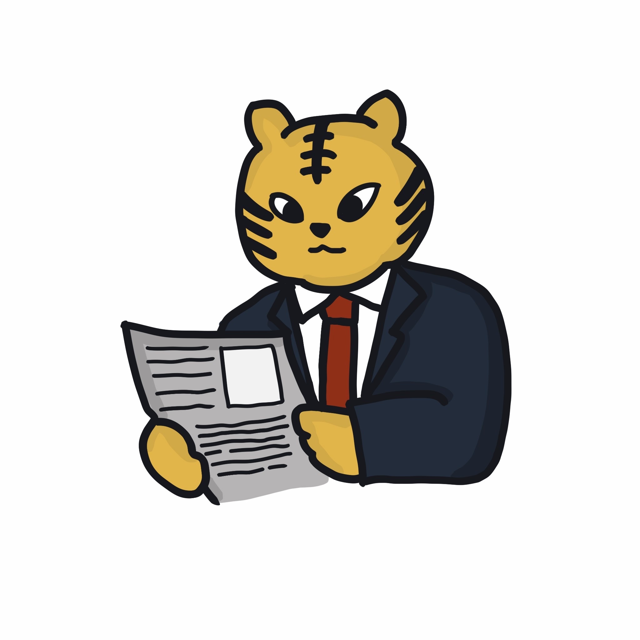トラのキャラクターイラスト